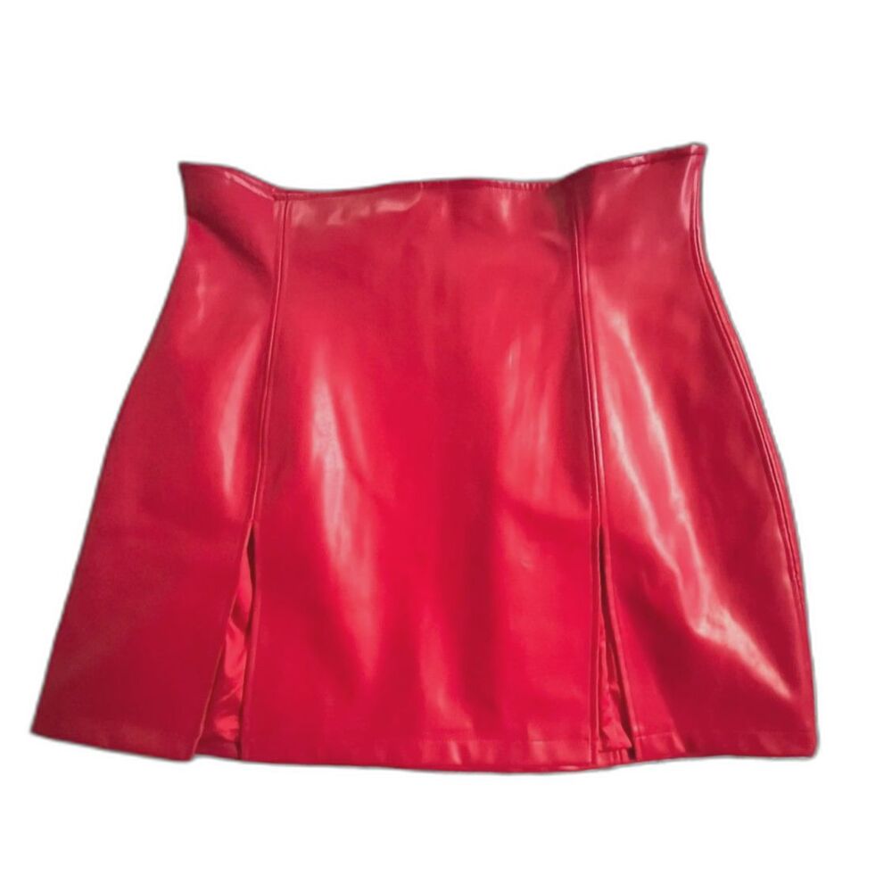 Fashion Brand Company Plant Leather Miniskirt ❤️🔥